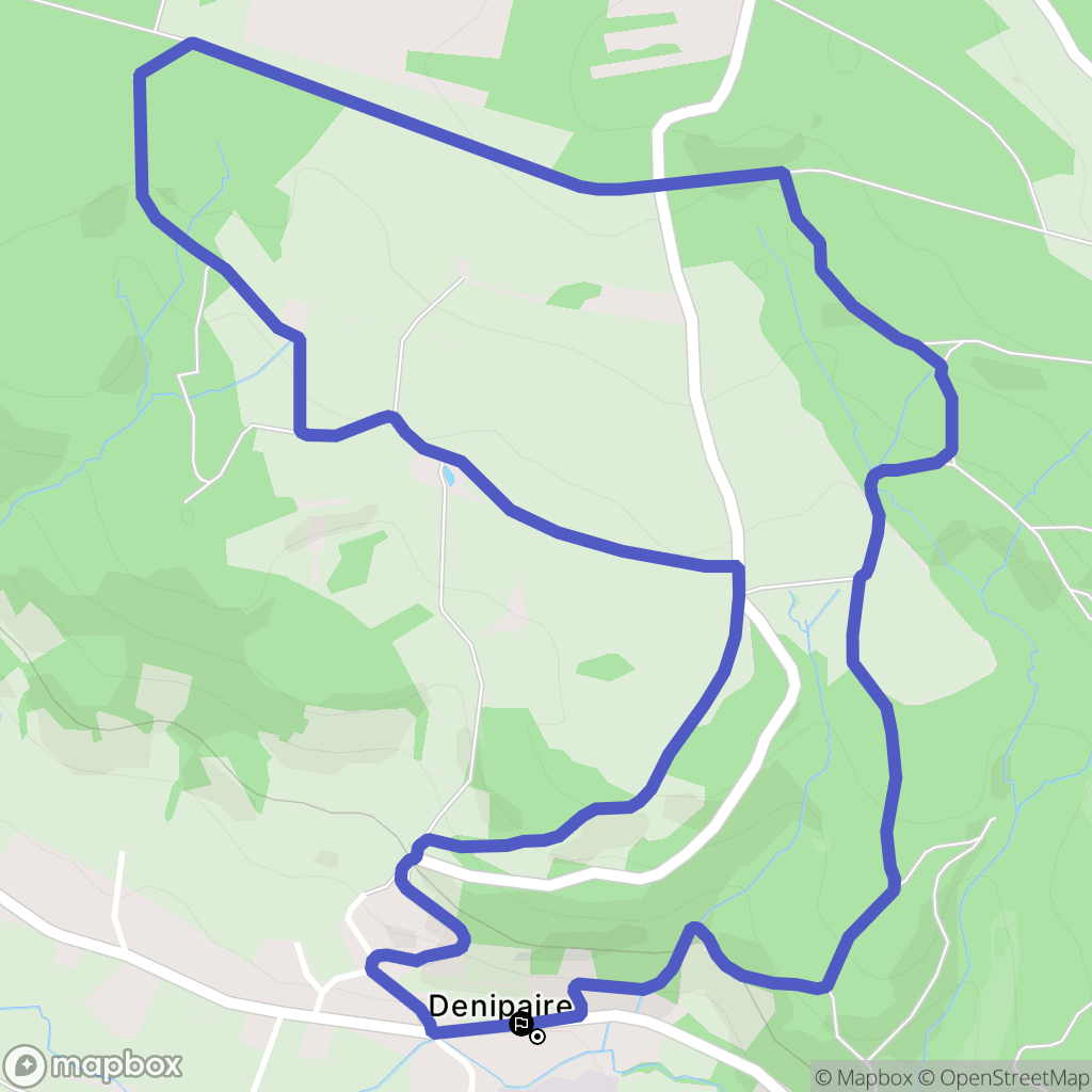 Denipaire : carte du parcours de randonnée - France