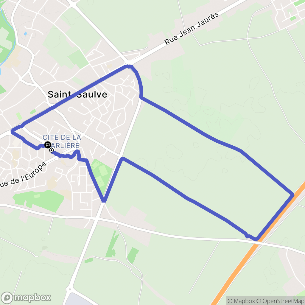 Saint-Saulve : carte du parcours de randonnée - France