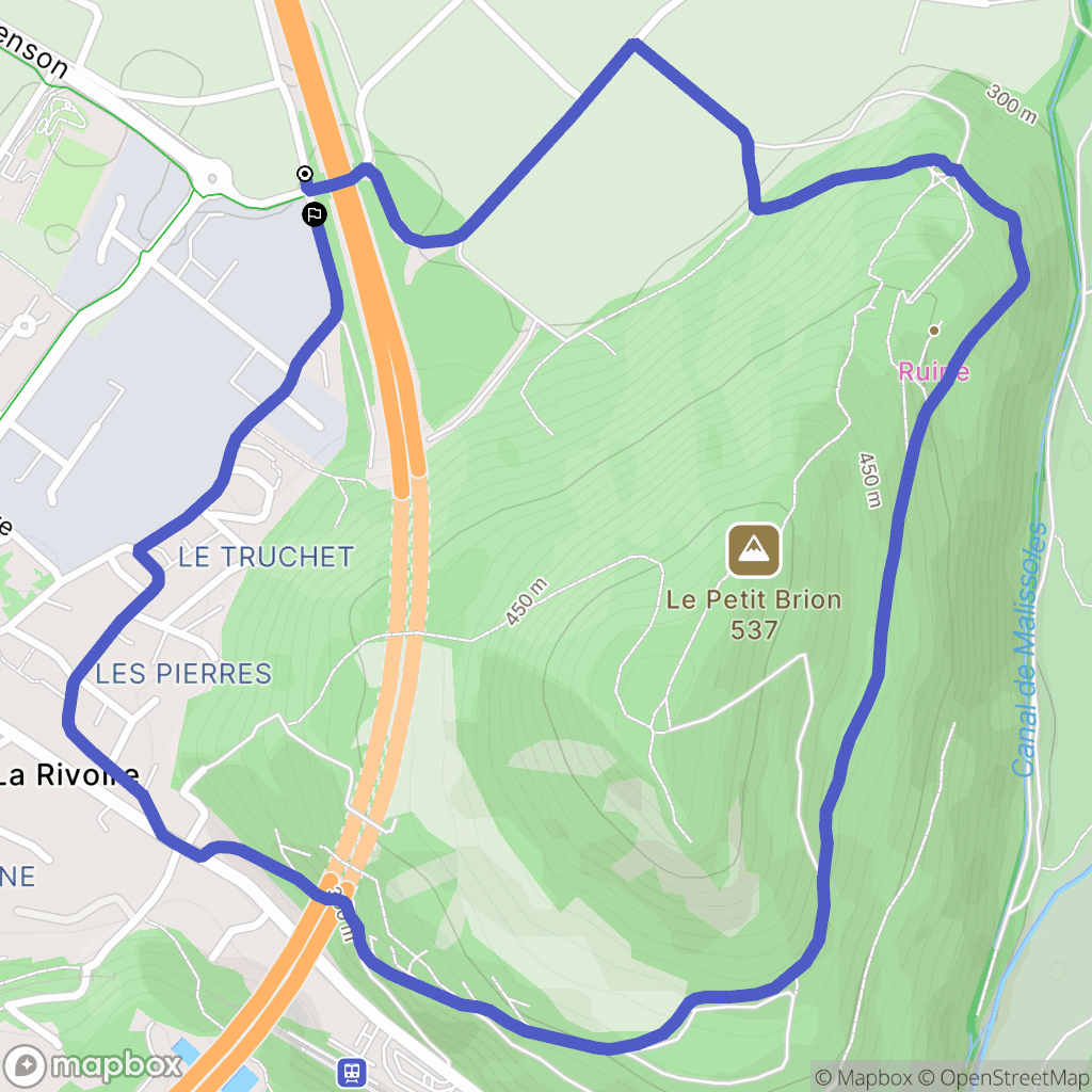 Vif : carte du parcours de randonnée - France