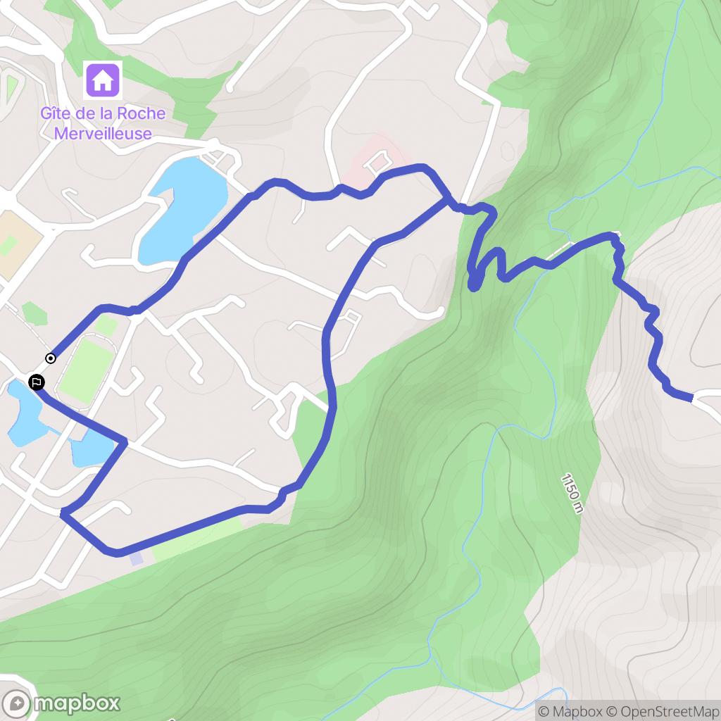 Cilaos : carte du parcours de randonnée - France