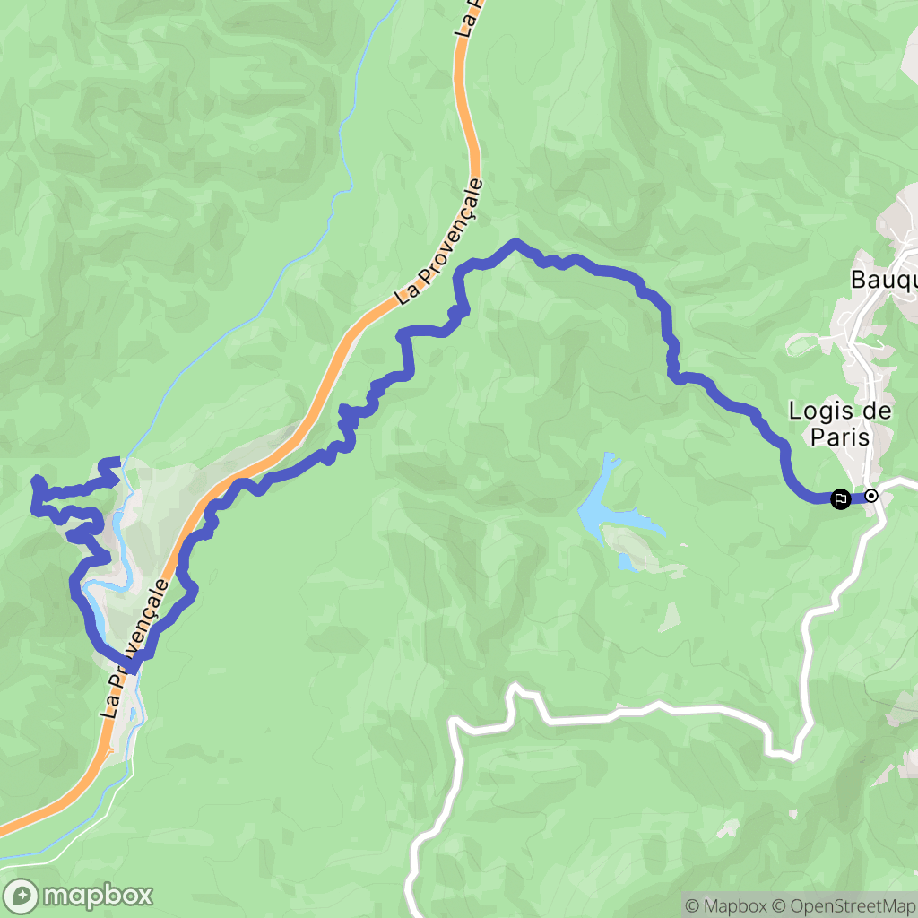 Les Adrets-de-l'Estérel : carte du parcours de randonnée - France