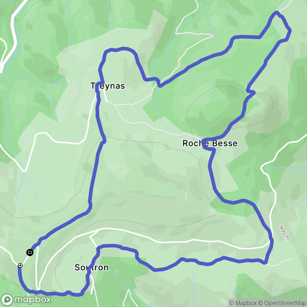 Arcens : carte du parcours de randonnée - France