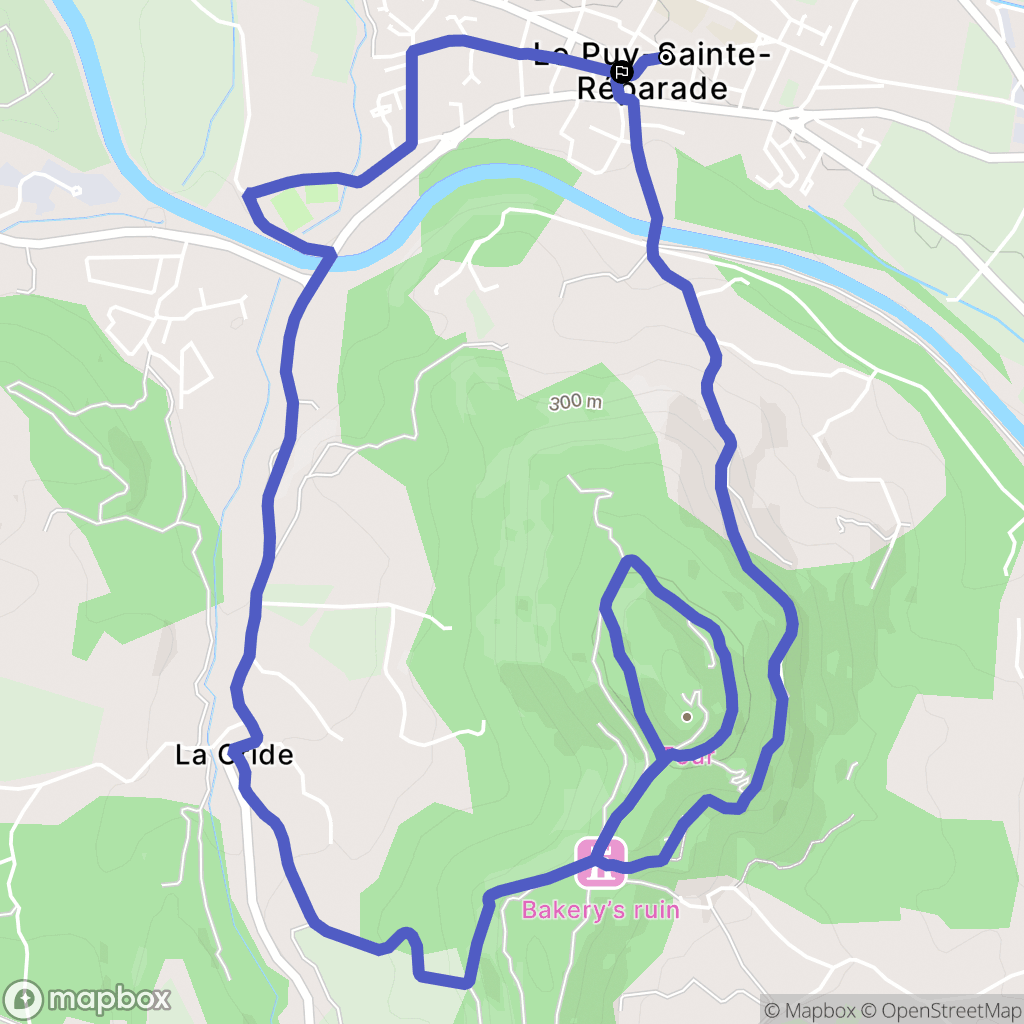 Le Puy-Sainte-Réparade : carte du parcours de randonnée - France
