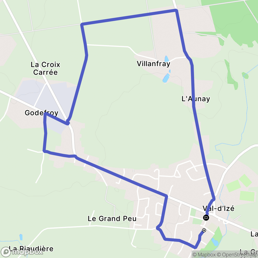 Val-d'Izé : carte du parcours de randonnée - France