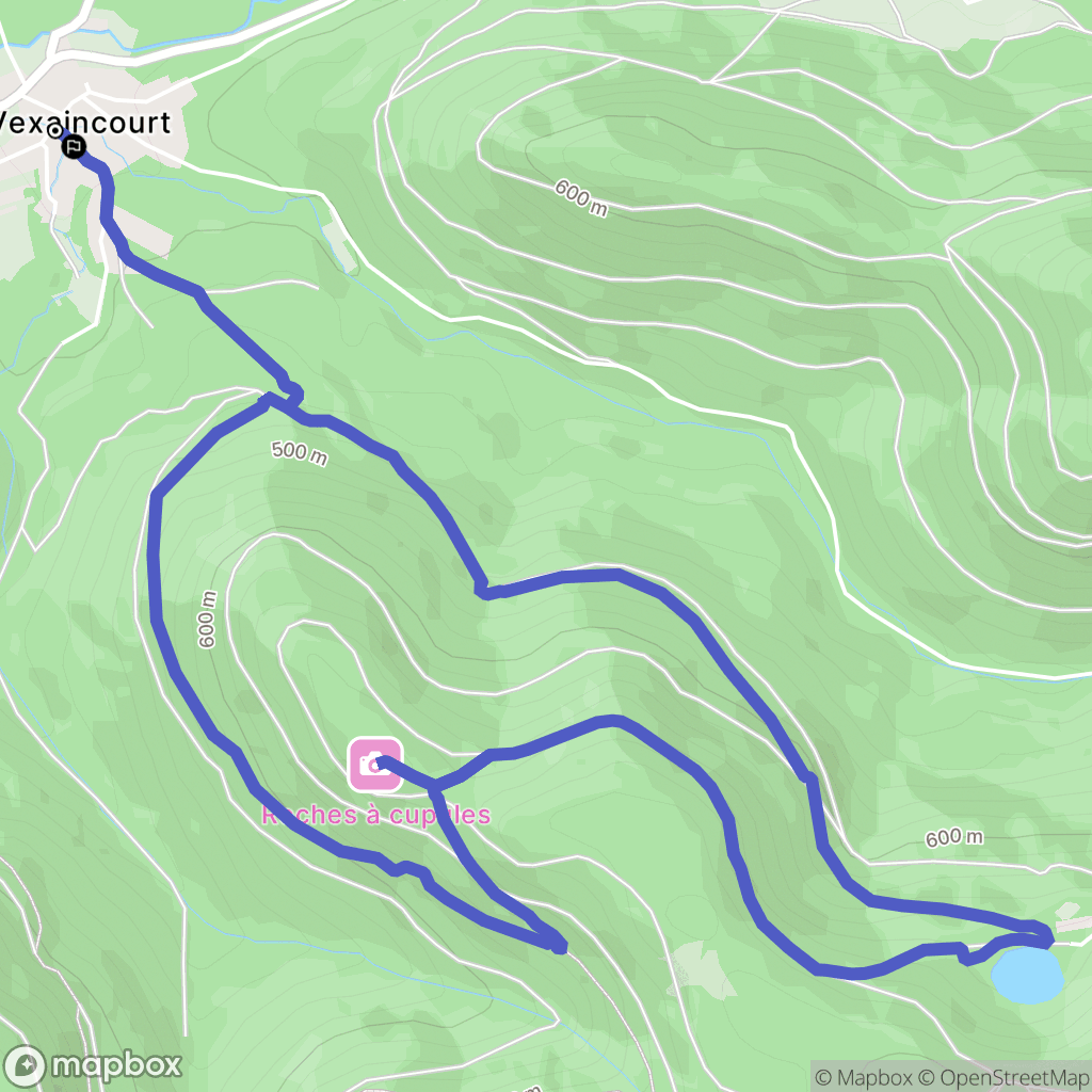Vexaincourt : carte du parcours de randonnée - France