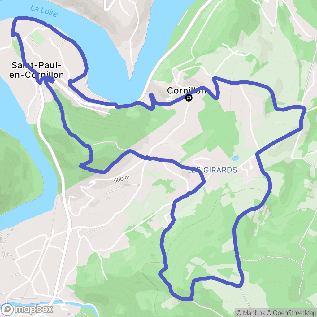 Saint-Paul-en-Cornillon : carte du parcours de randonnée - France