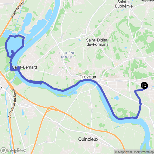 Reyrieux : carte du parcours de randonnée - France