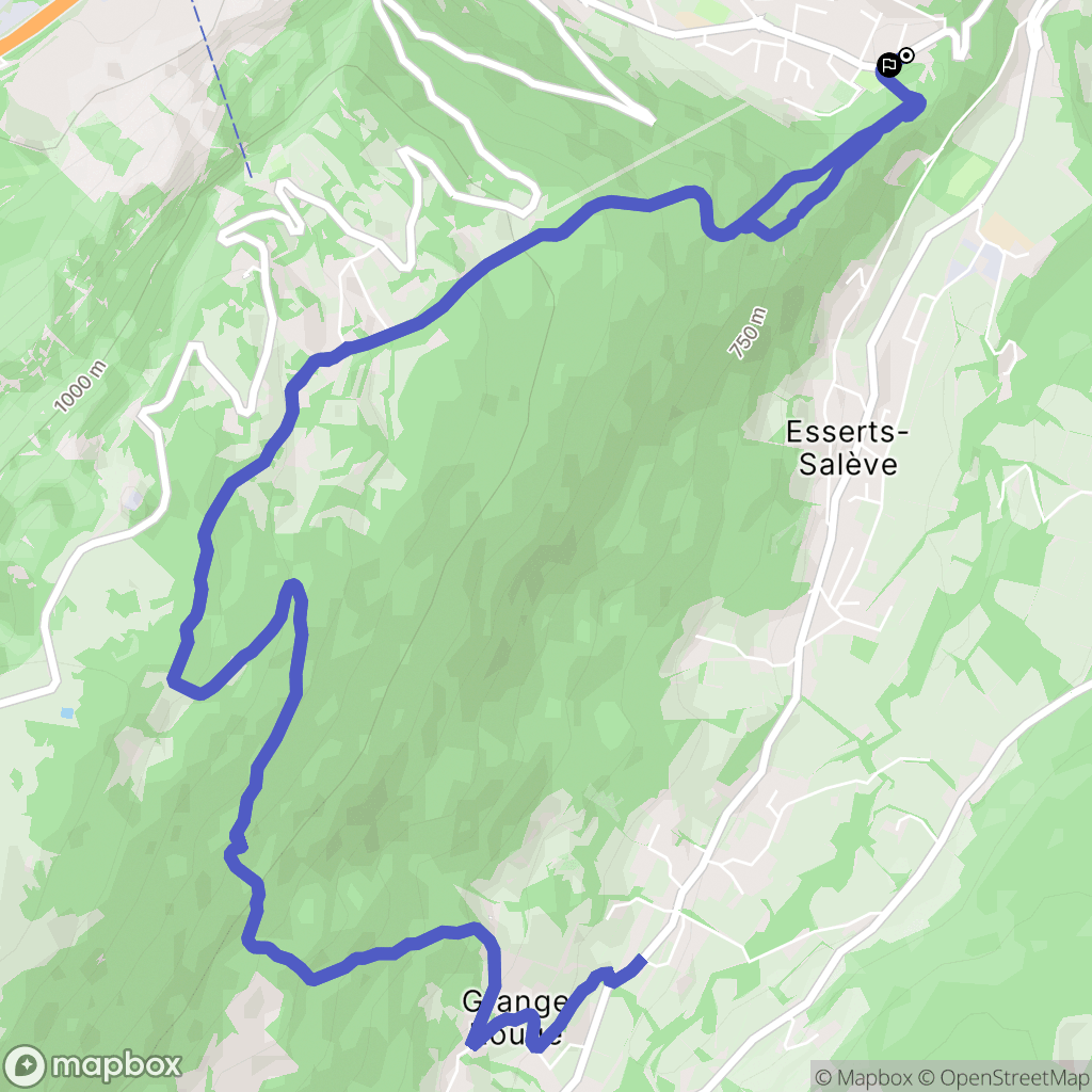 Monnetier-Mornex : carte du parcours de randonnée - France