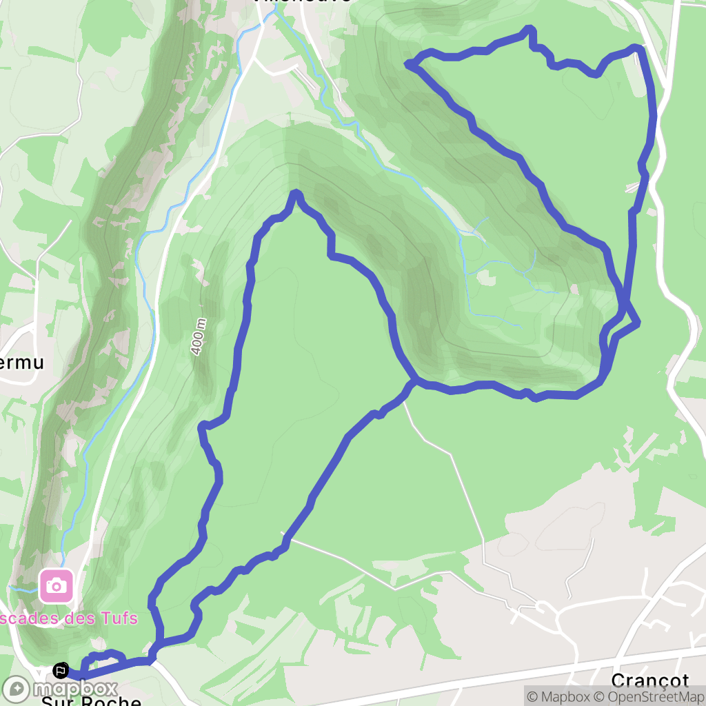 Hauteroche : carte du parcours de randonnée - France