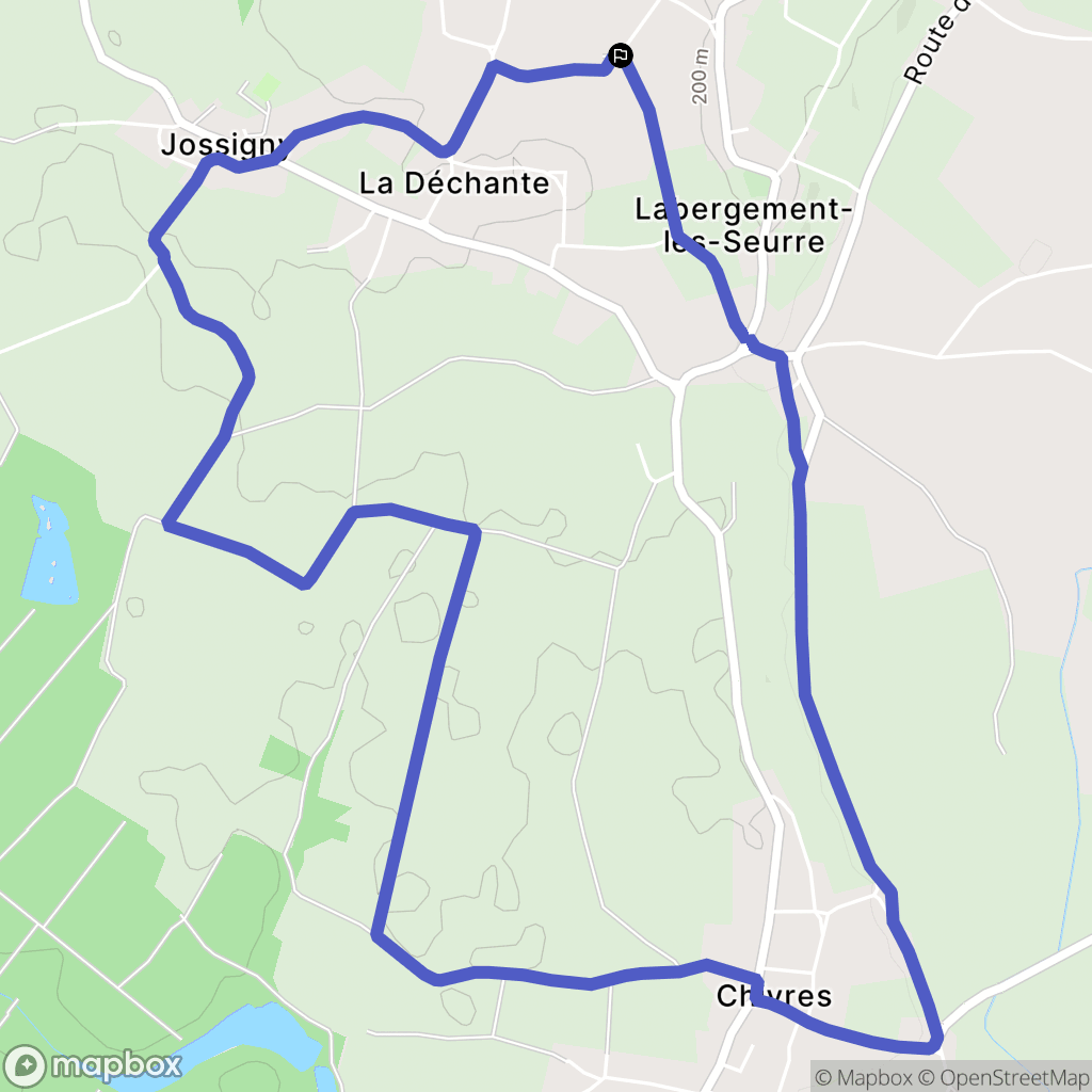 Labergement-lès-Seurre : carte du parcours de randonnée - France