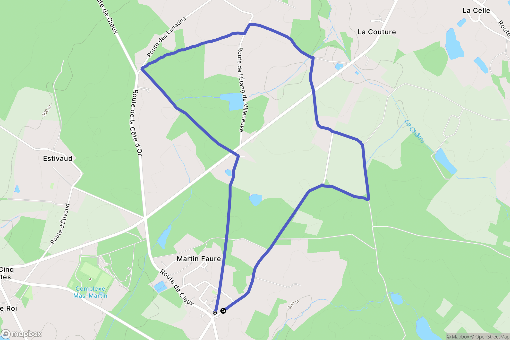 Veyrac : carte du parcours de randonnée - France