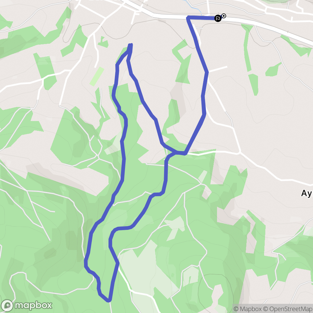 Bertholène : carte du parcours de randonnée - France