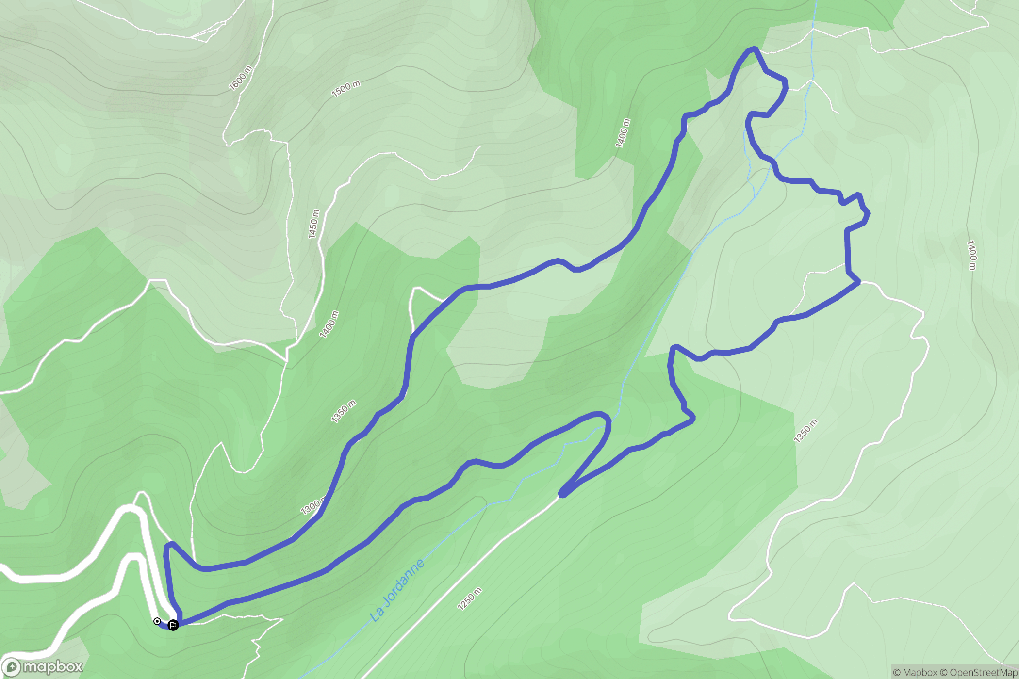 Mandailles-Saint-Julien : carte du parcours de randonnée - France