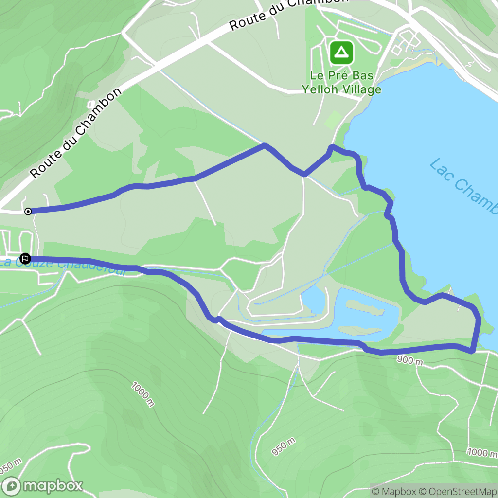 Chambon-sur-Lac : carte du parcours de randonnée - France