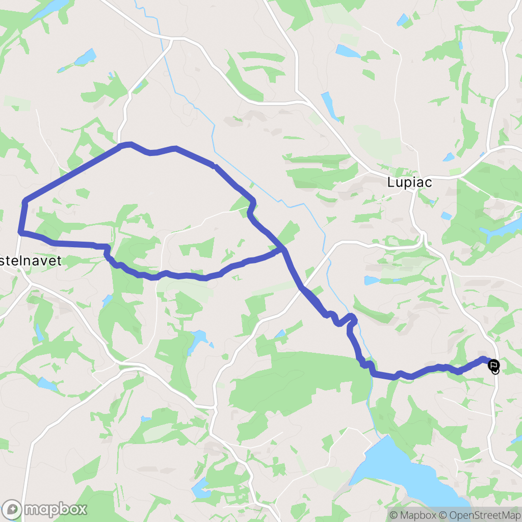 Lupiac : carte du parcours de randonnée - France