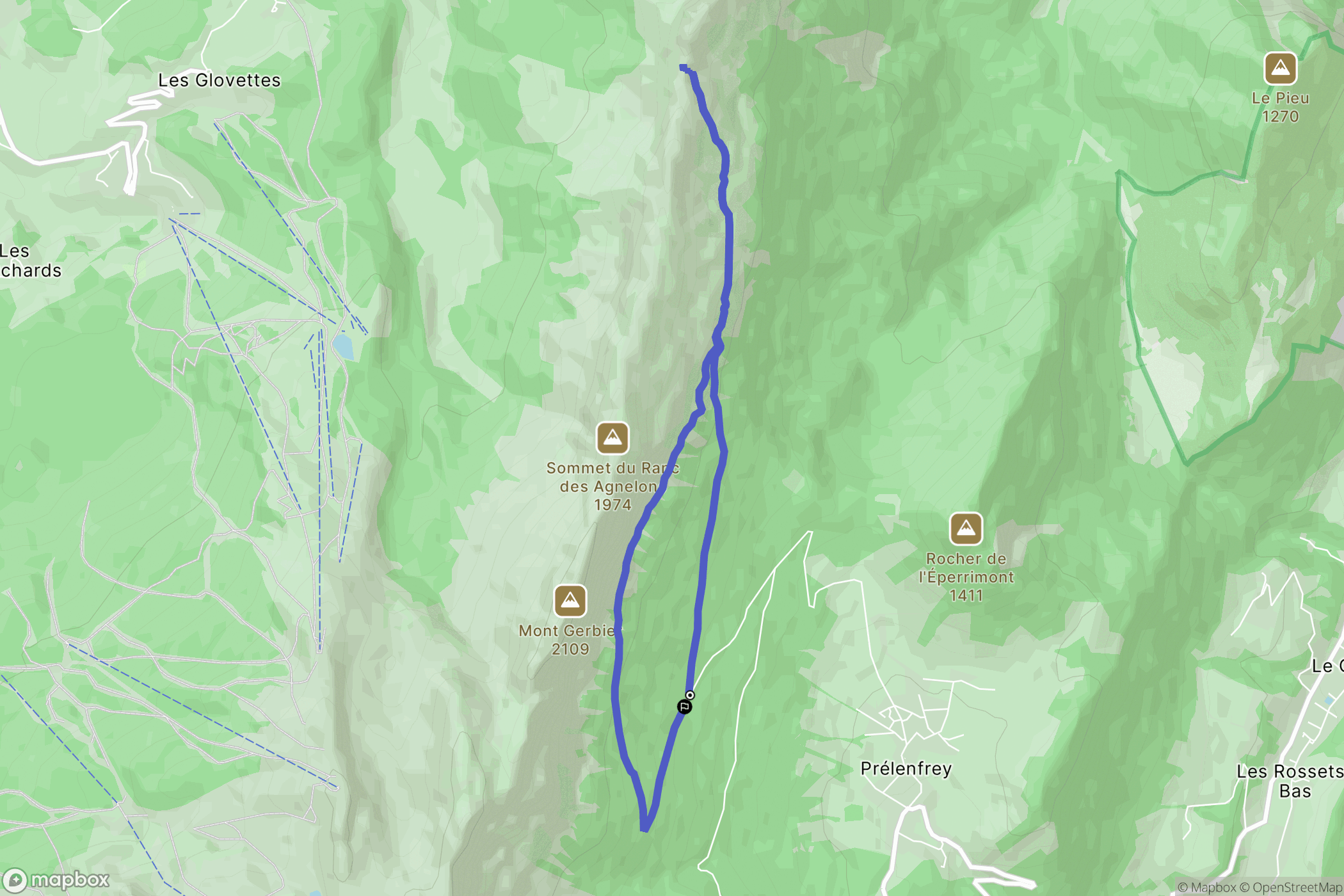 Le Gua : carte du parcours de randonnée - France