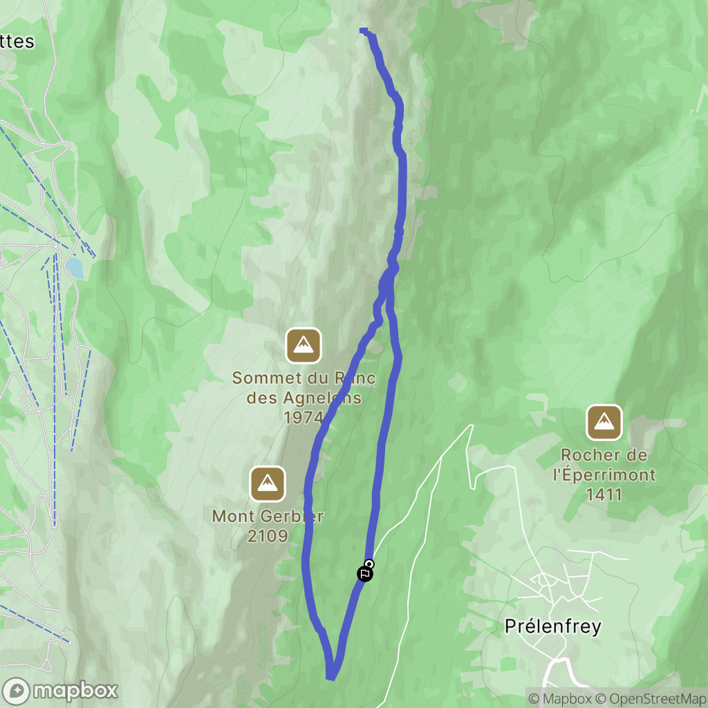 Le Gua : carte du parcours de randonnée - France