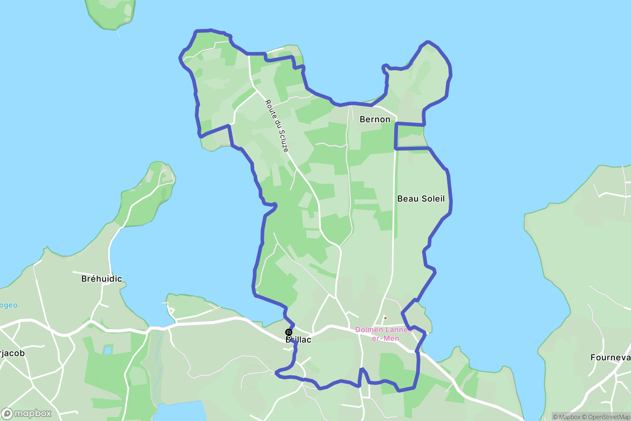 Sarzeau : carte du parcours de randonnée - France
