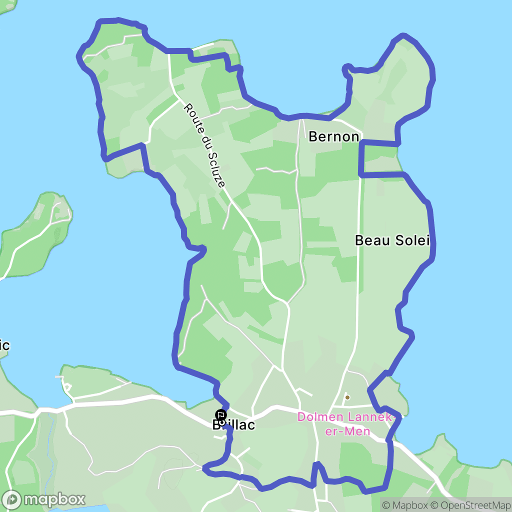Sarzeau : carte du parcours de randonnée - France