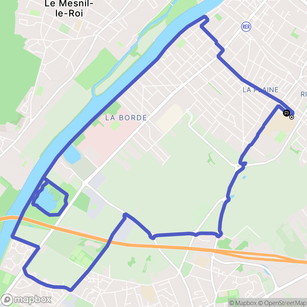 Sartrouville : carte du parcours de randonnée - France