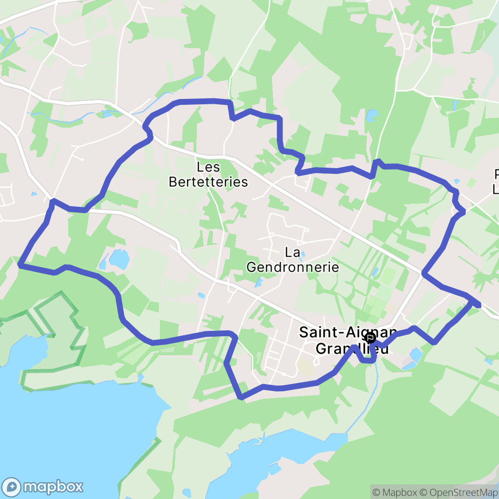 Saint Aignan Grandlieu : carte du parcours de randonnée - France