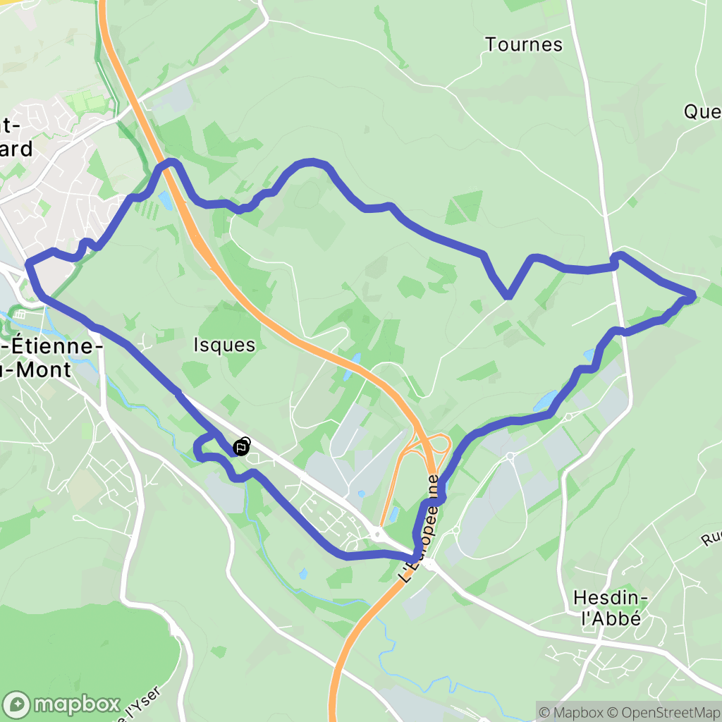 Isques : carte du parcours de randonnée - France
