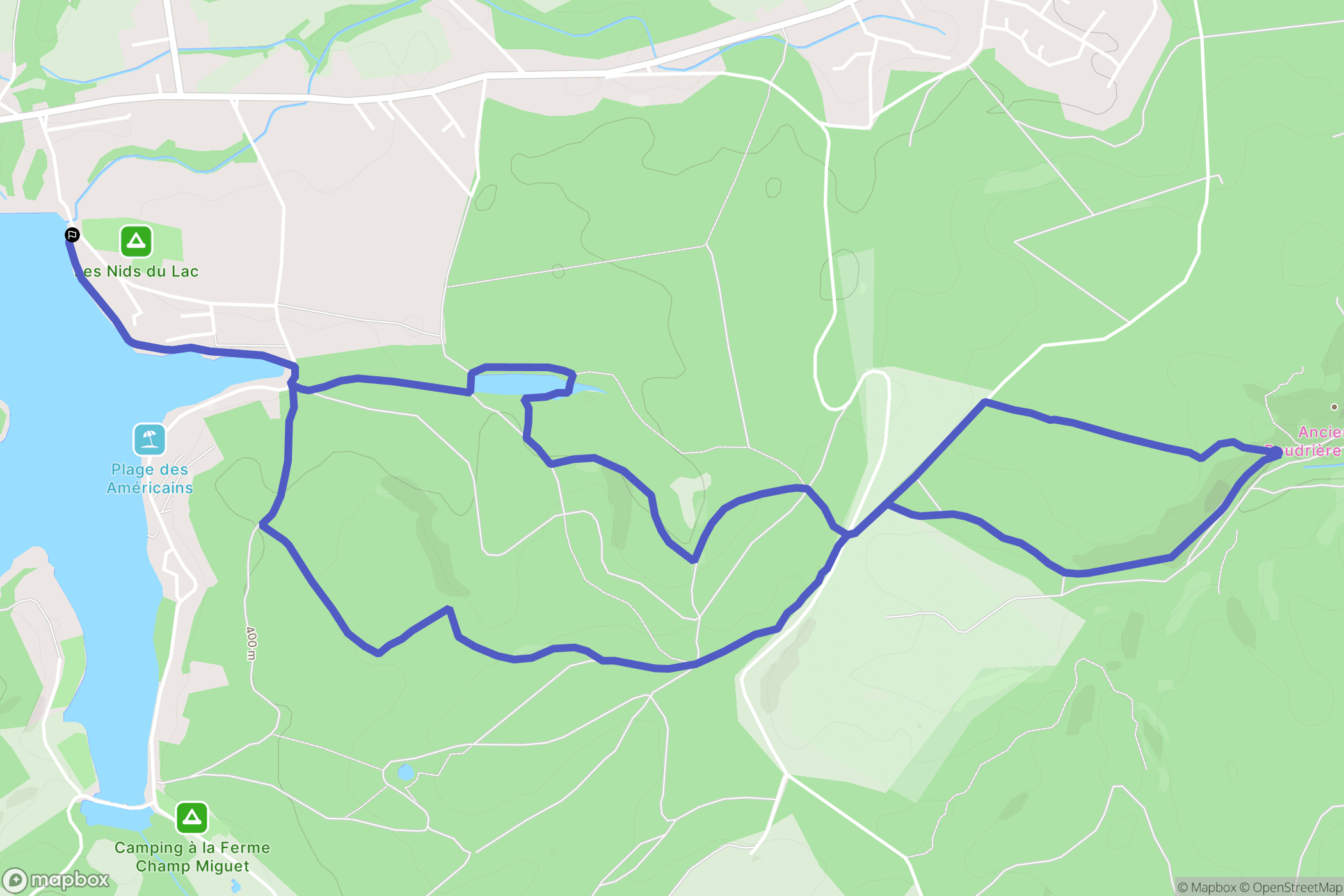 Sanchey : carte du parcours de randonnée - France