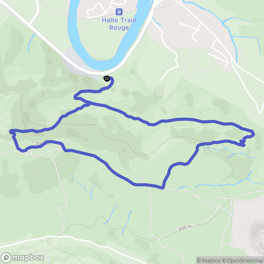 Cases de Pène : carte du parcours de randonnée - France