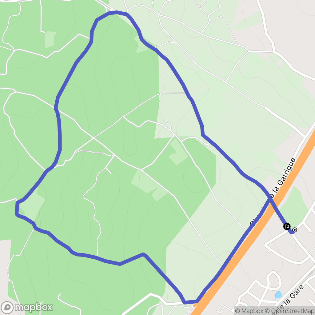 Milhaud : carte du parcours de randonnée - France