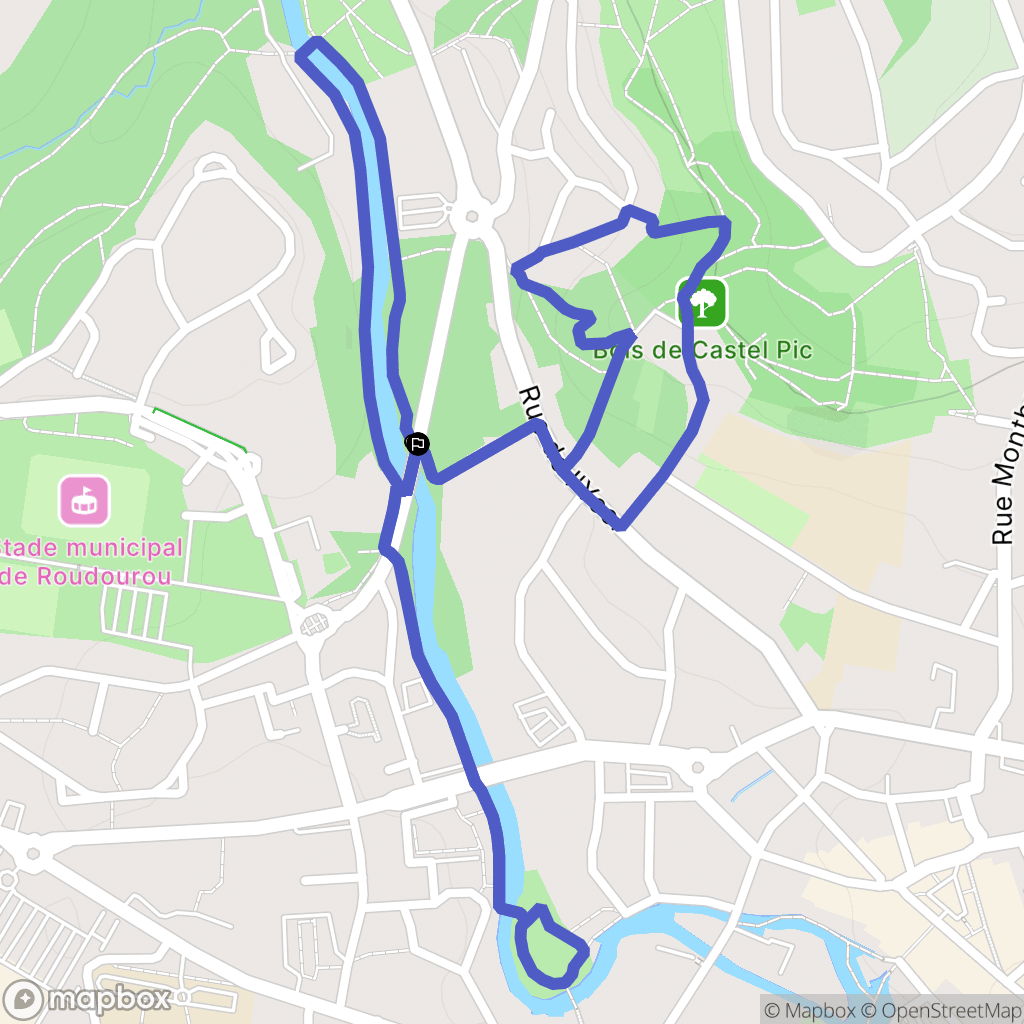 Guingamp : carte du parcours de randonnée - France