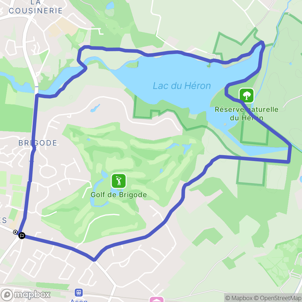 Villeneuve-d'Ascq : carte du parcours de randonnée - France
