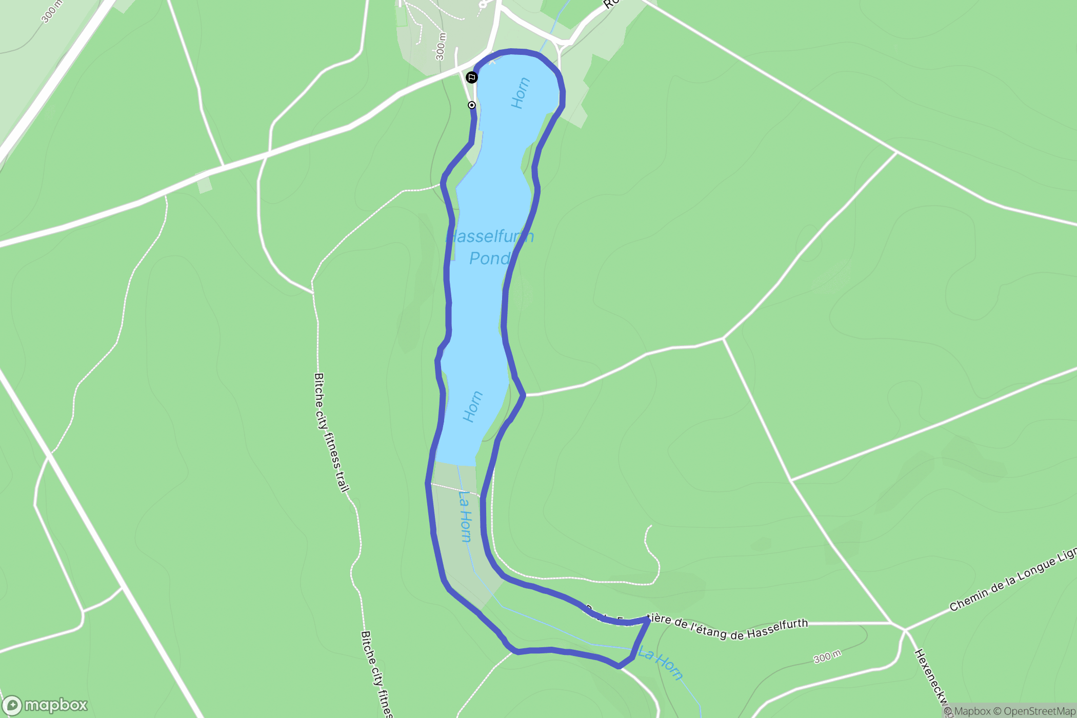 Bitche : carte du parcours de randonnée - France