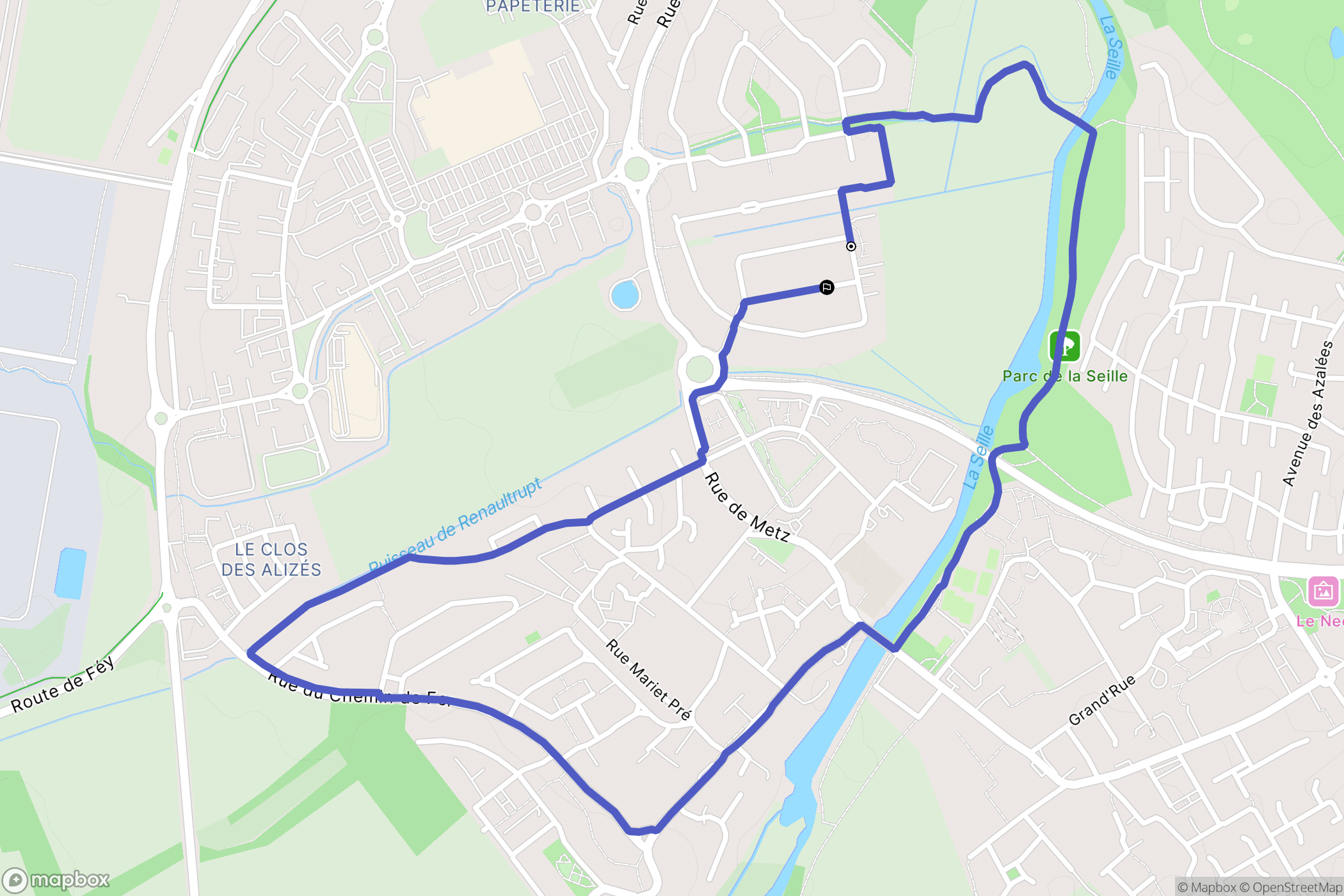 Marly : carte du parcours de randonnée - France
