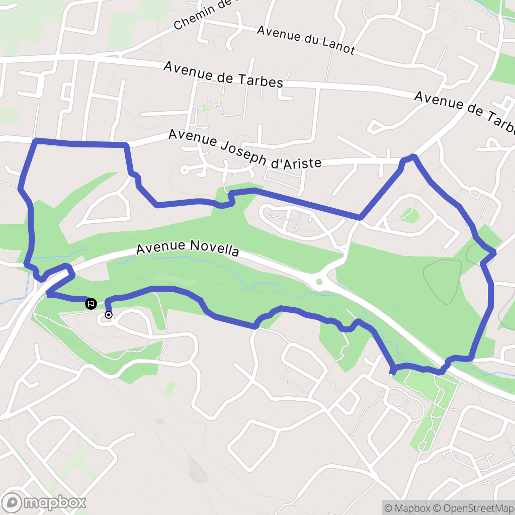 Lescar : carte du parcours de randonnée - France