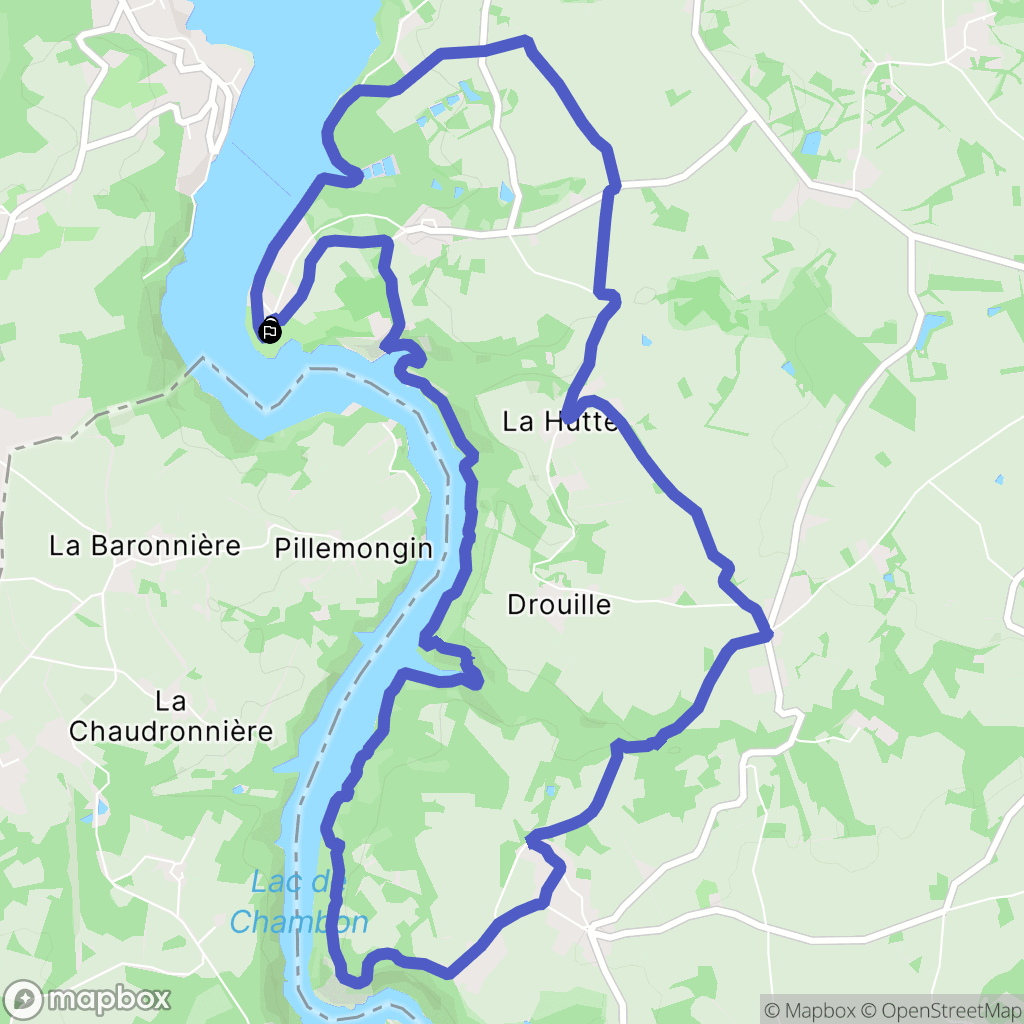 Saint-Plantaire : carte du parcours de randonnée - France