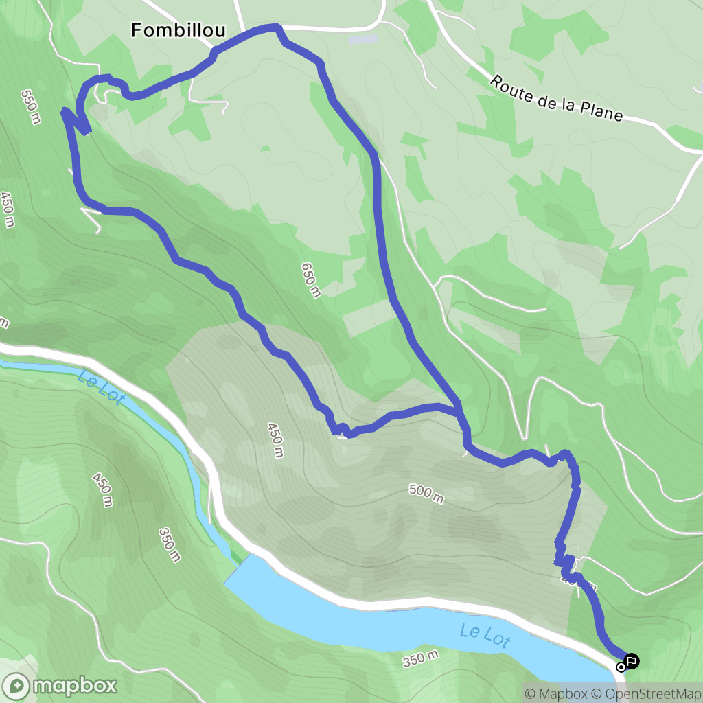 Le Nayrac : carte du parcours de randonnée - France