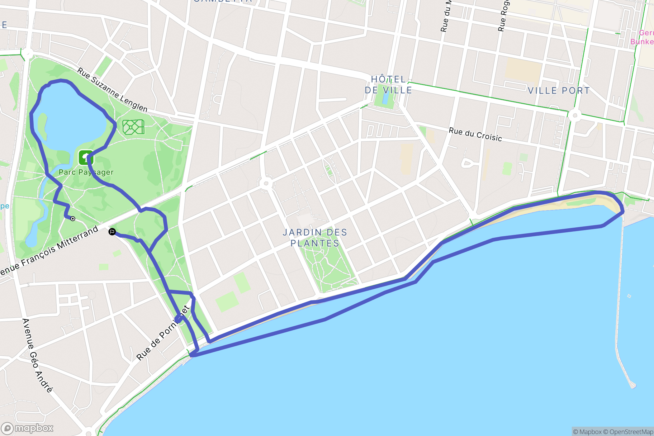 Saint-Nazaire : carte du parcours de randonnée - France