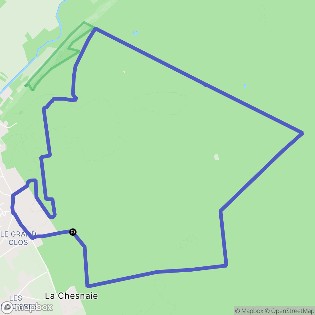Chailles : carte du parcours de randonnée - France