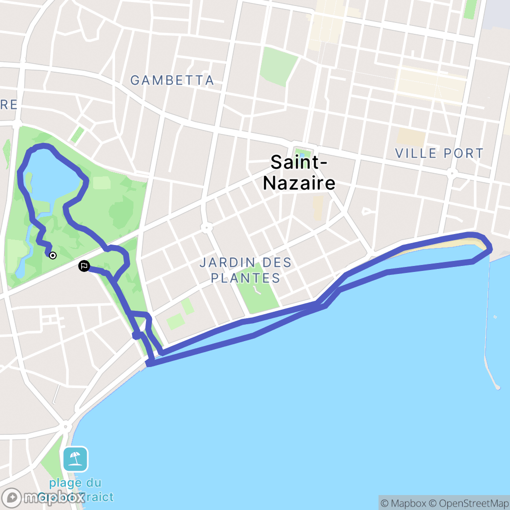 Saint-Nazaire : carte du parcours de randonnée - France