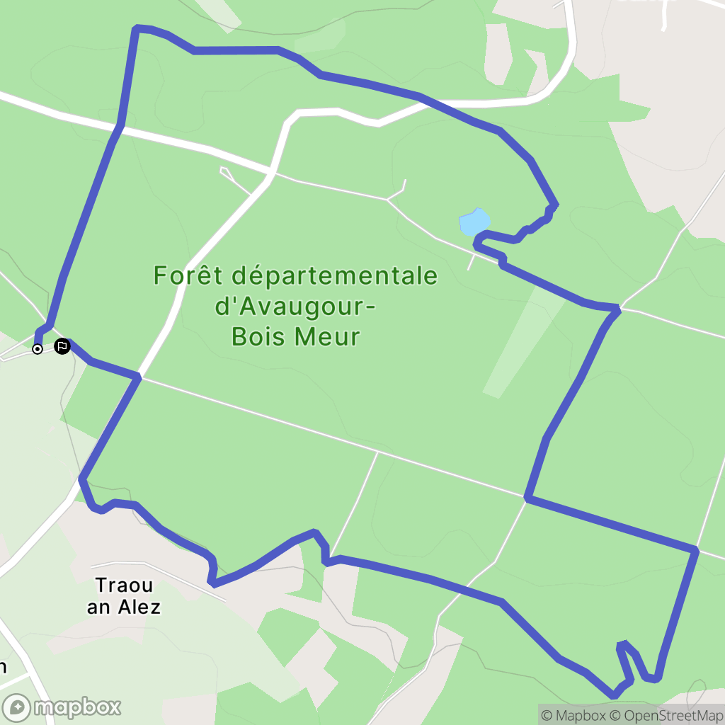 Lanrodec : carte du parcours de randonnée - France