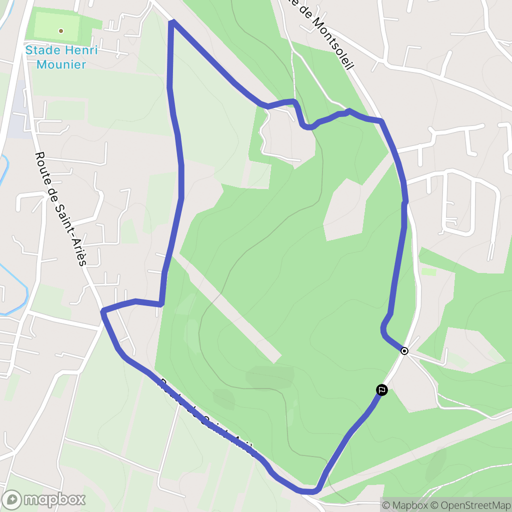 Bollène : carte du parcours de randonnée - France