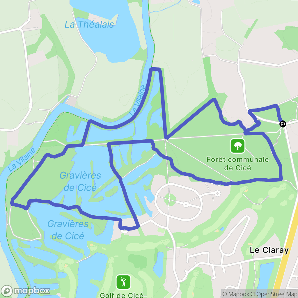 Bruz : carte du parcours de randonnée - France