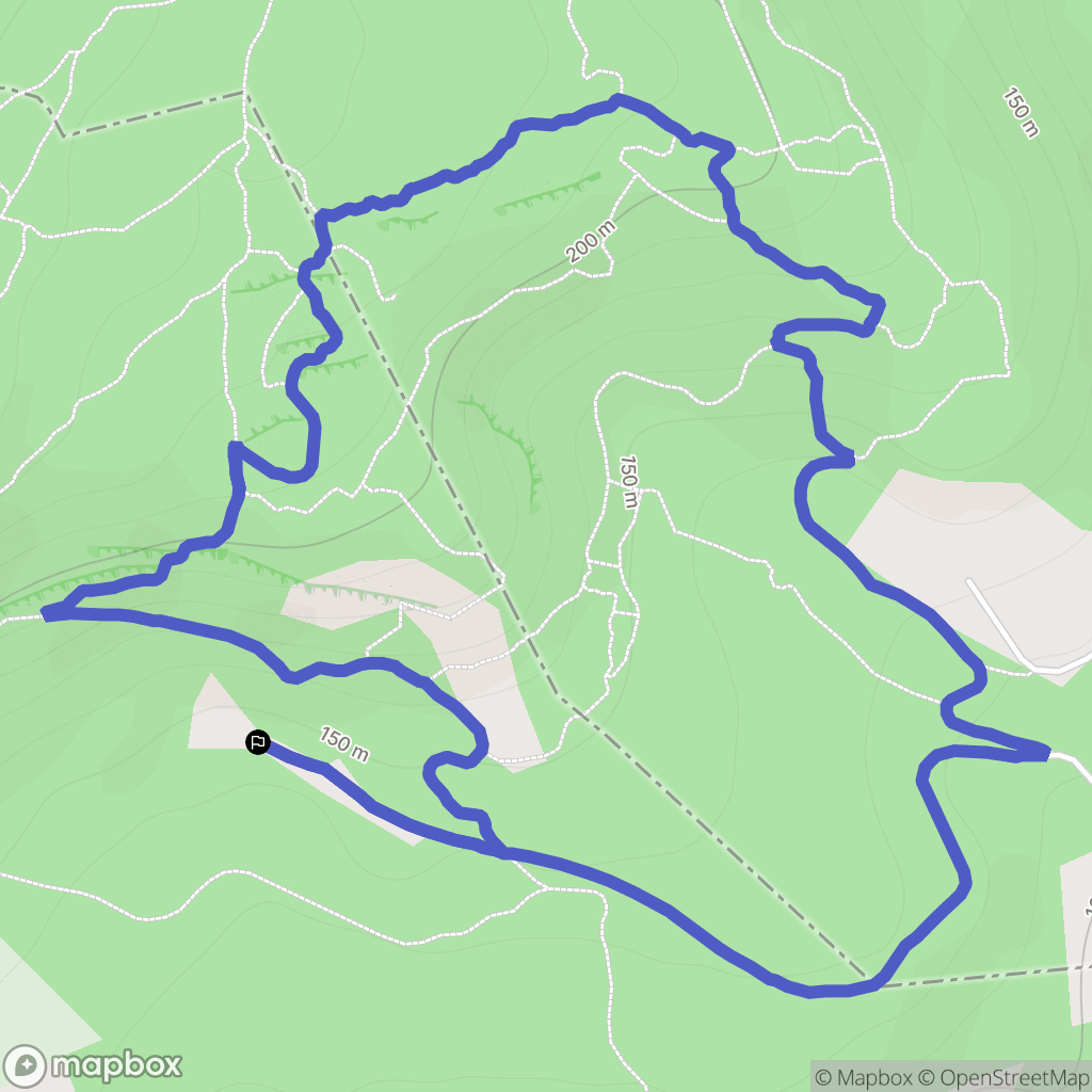 Bollène : carte du parcours de randonnée - France