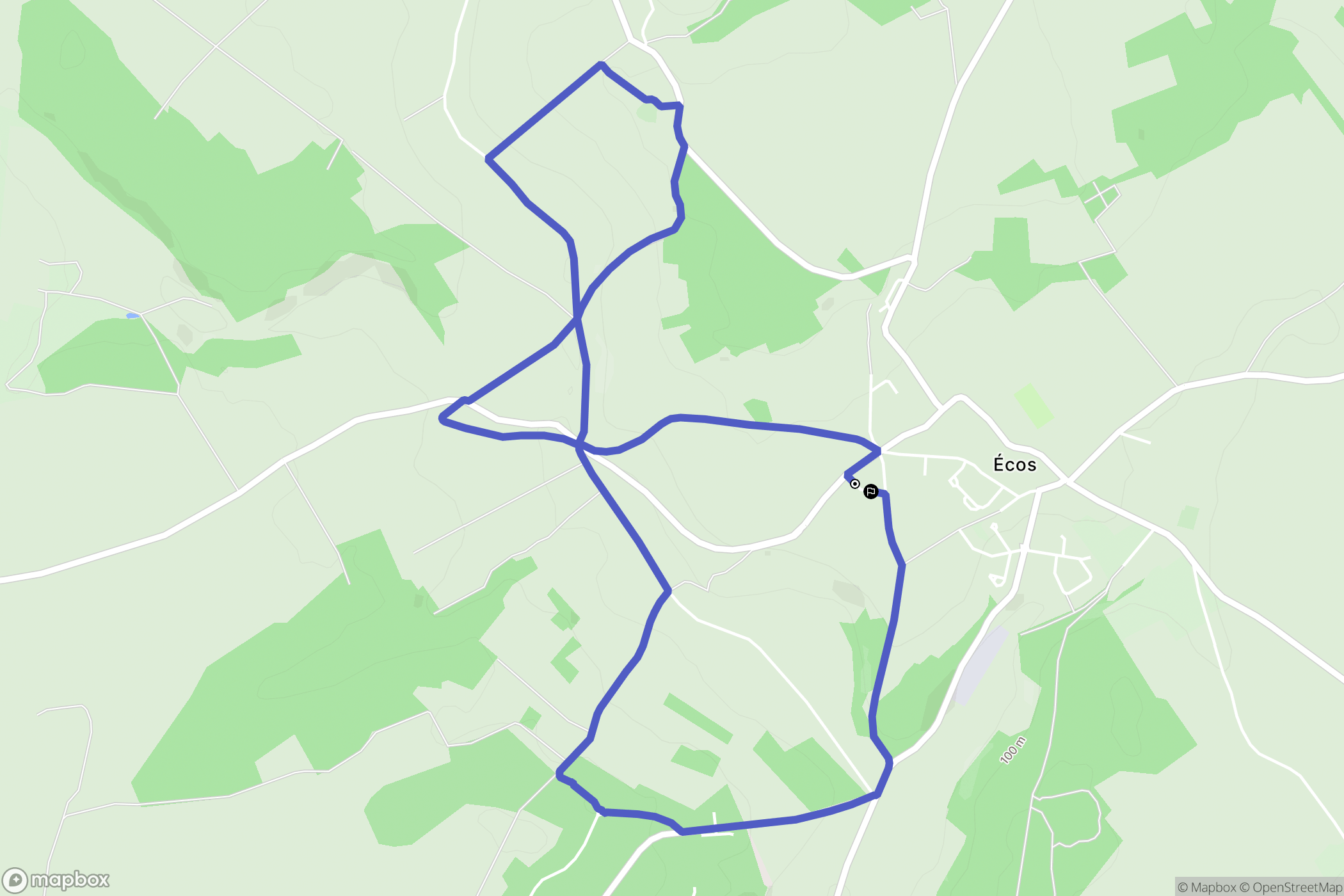 Vexin-sur-Epte : carte du parcours de randonnée - France