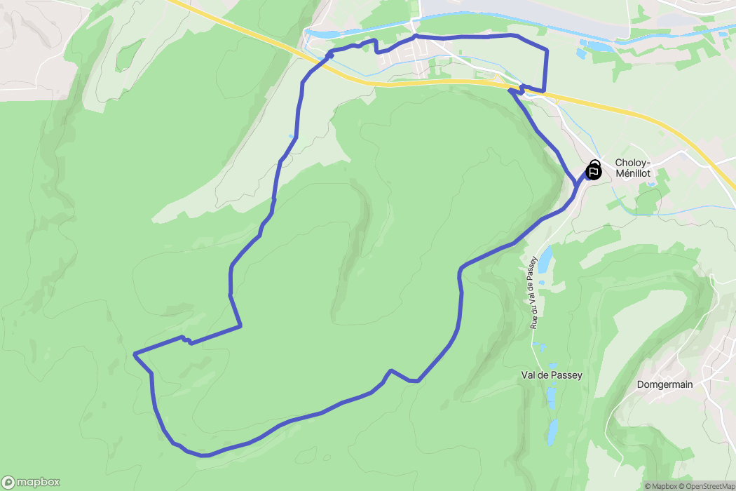 Choloy-Ménillot : carte du parcours de randonnée - France
