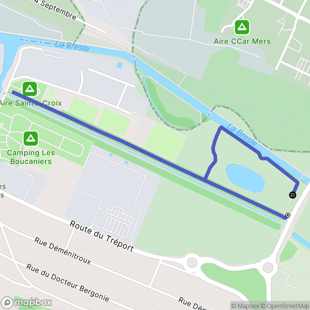 Eu : carte du parcours de randonnée - France