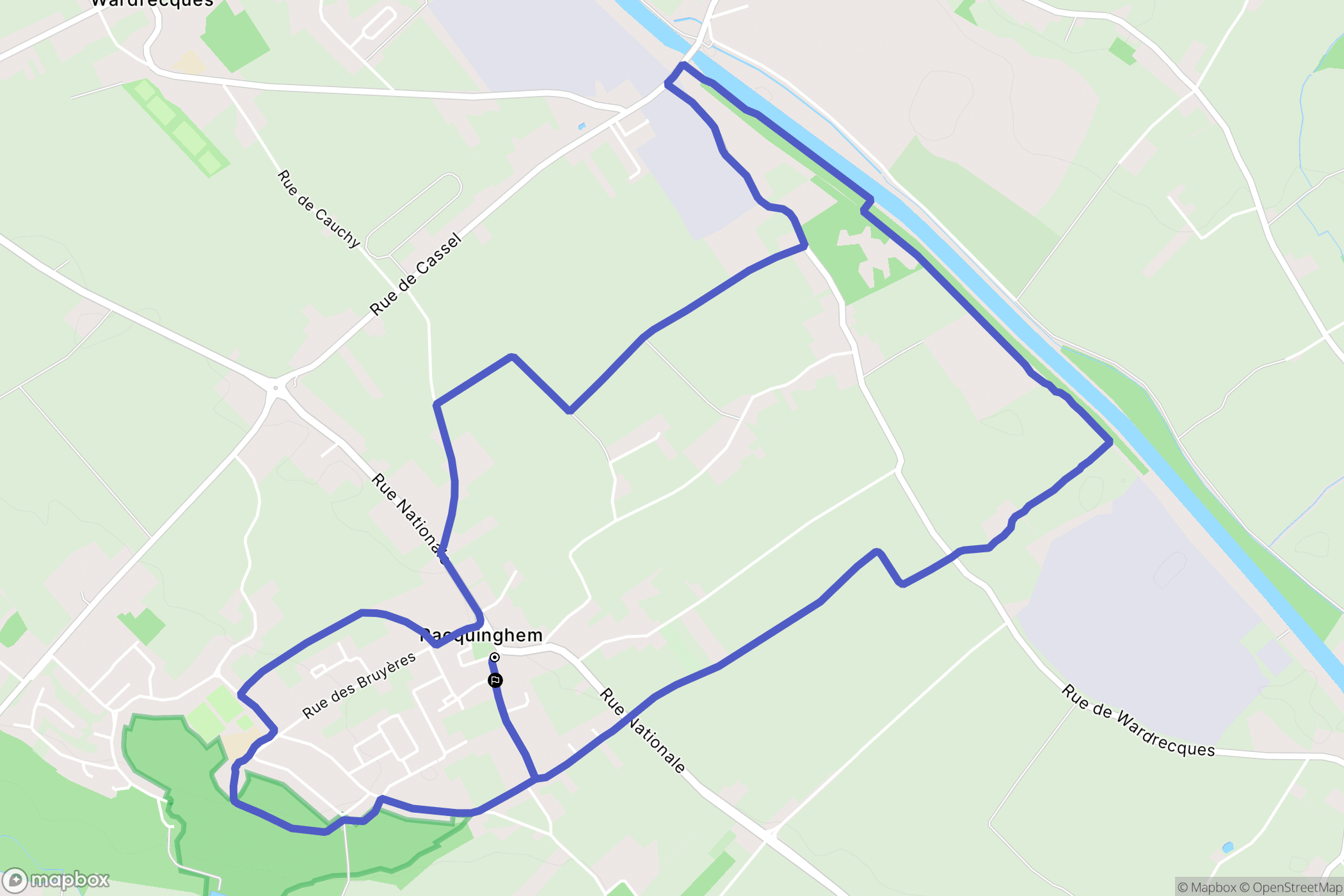 Racquinghem : carte du parcours de randonnée - France