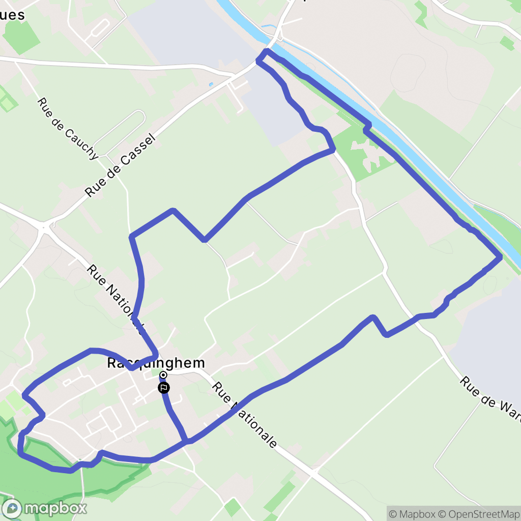 Racquinghem : carte du parcours de randonnée - France