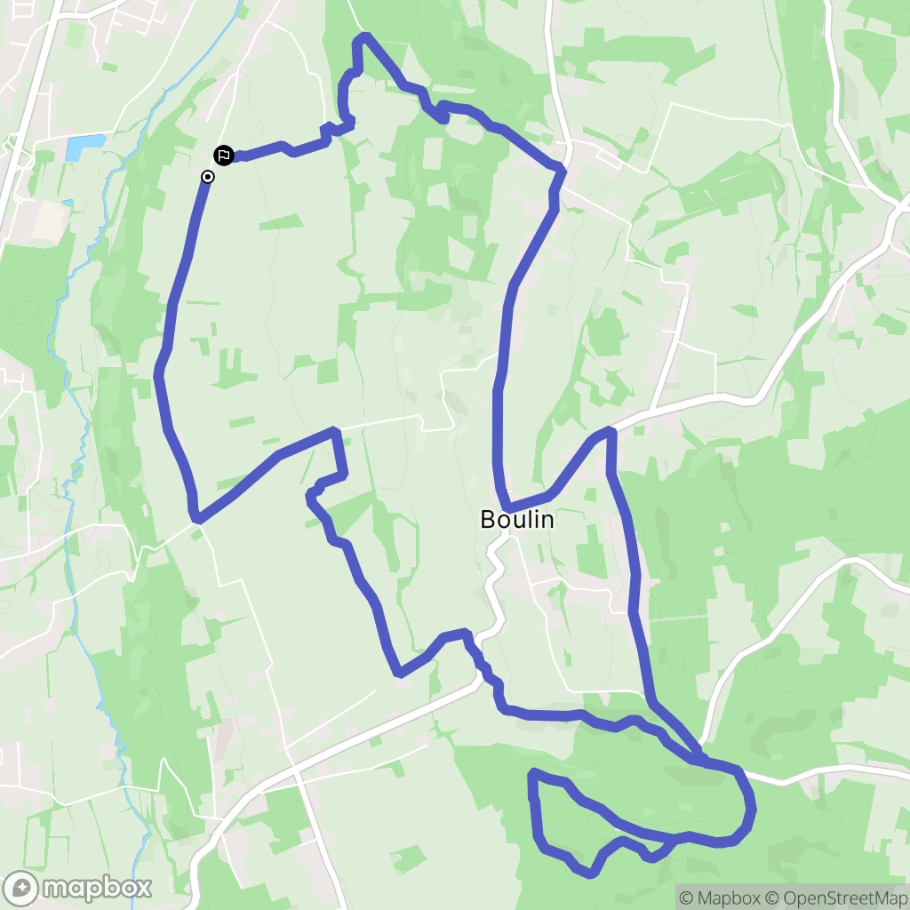 Orleix : carte du parcours de randonnée - France