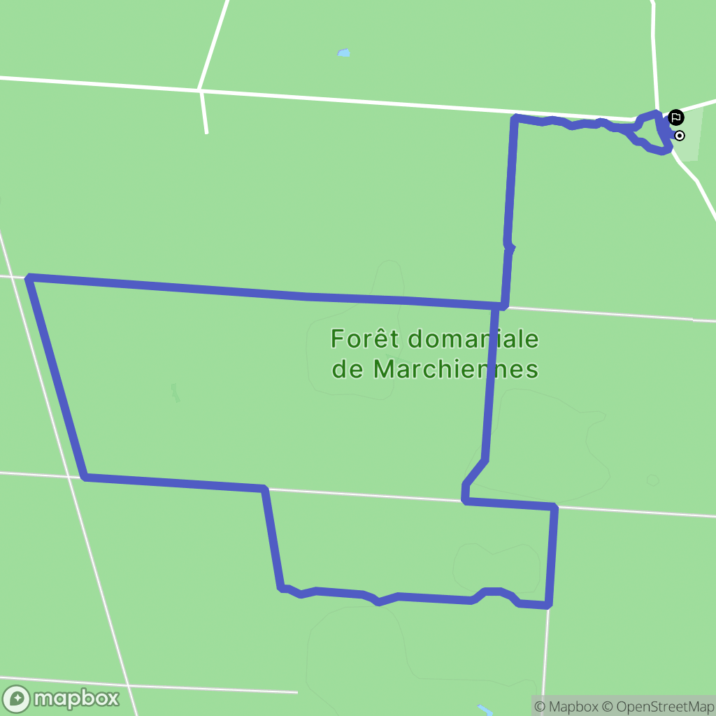 Marchiennes : carte du parcours de randonnée - France